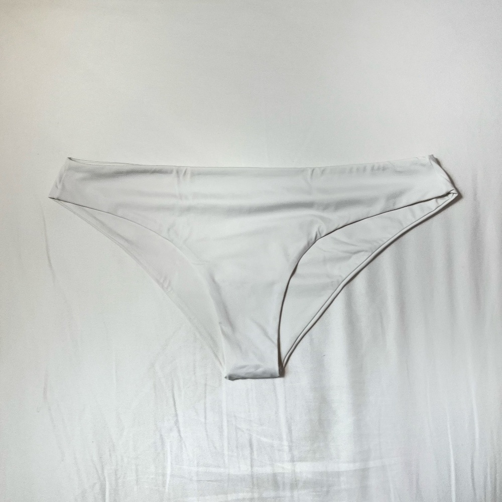 Frankie’s Bikinis white peace hipster Bikini Bottom